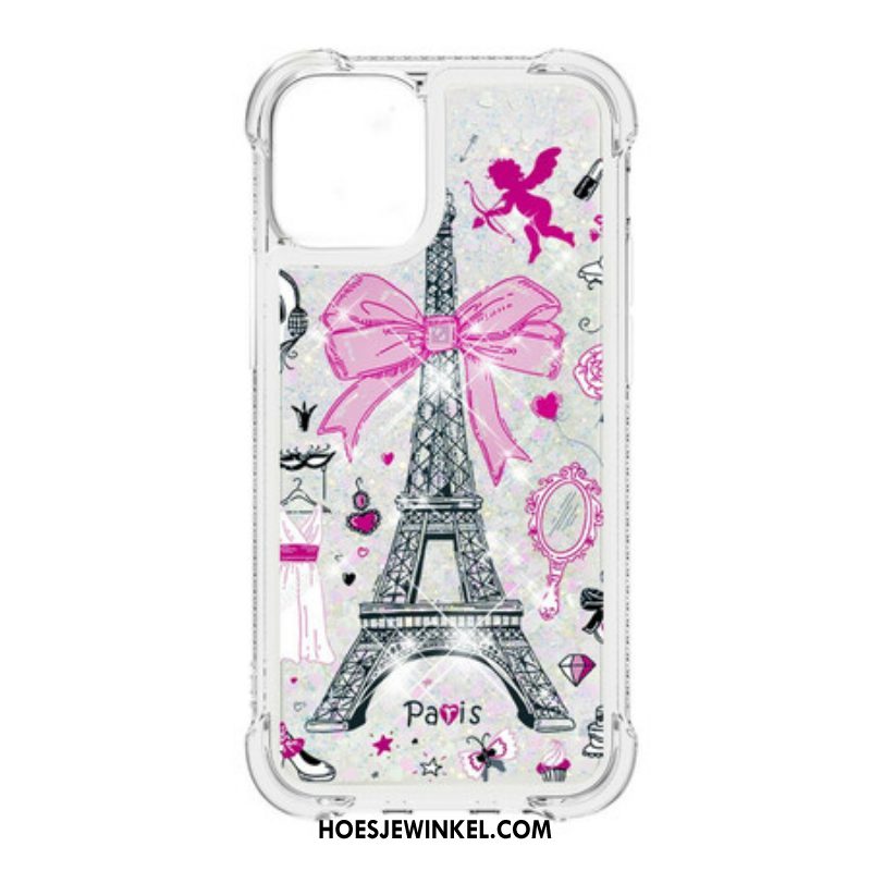 Hoesje voor iPhone 13 Mini Pailletten Van De Eiffeltoren