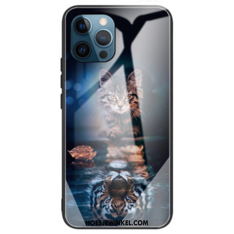 Hoesje voor iPhone 14 Pro Max Kittendroom Van Gehard Glas