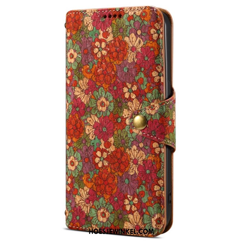 Leren Hoesje Huawei Nova 12s Bloemenpatronen Bescherming Hoesje