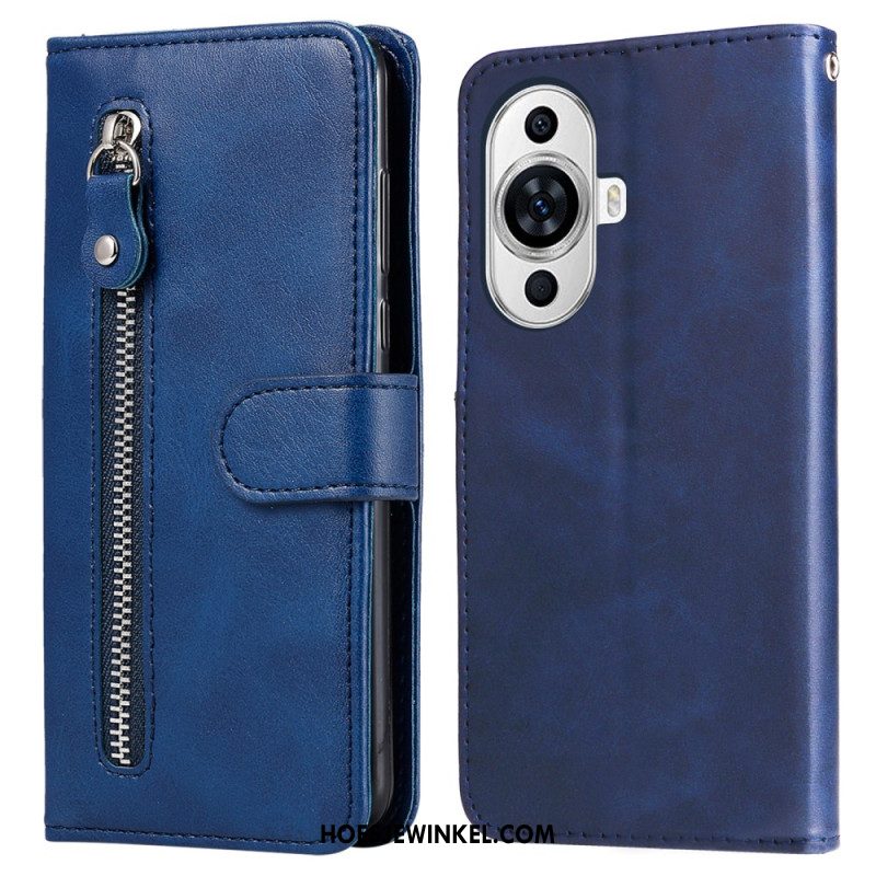 Leren Hoesje Huawei Nova 12s Portemonnee Vooraan Bescherming Hoesje