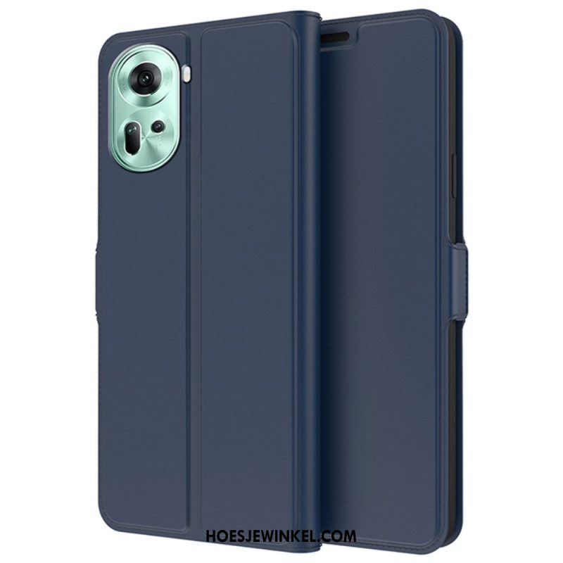 Leren Hoesje Oppo Reno 11 5g Kaarthouder Bescherming Hoesje