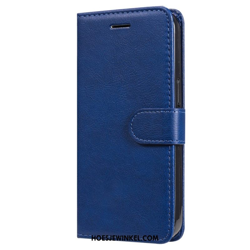 Leren Hoesje Oppo Reno 12 5g Ledereffect Met Riem Bescherming Hoesje