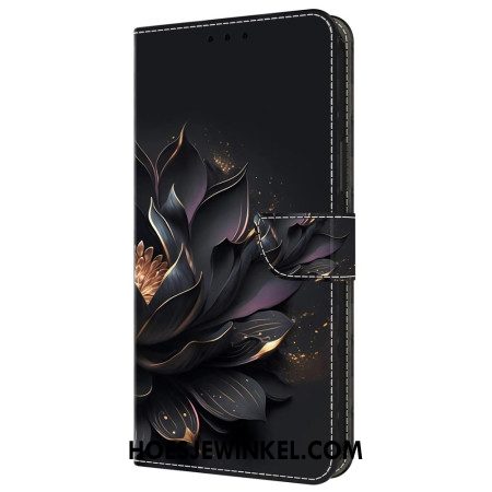 Leren Hoesje Samsung Galaxy A55 5g Paarse Lotus