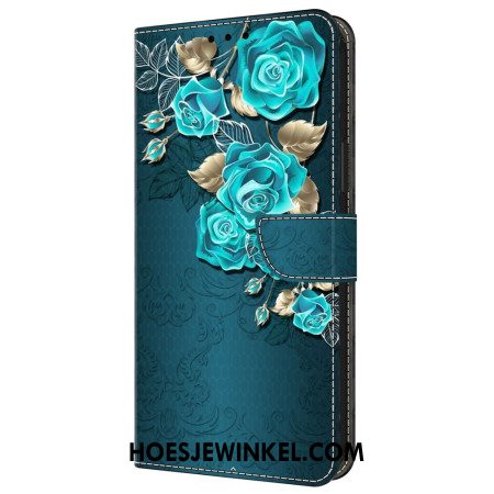 Leren Hoesje Samsung Galaxy A55 5g Roze Blauw