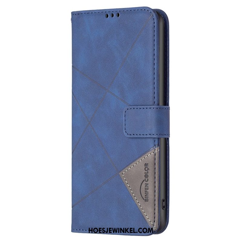 Leren Hoesje Samsung Galaxy S24 Fe Binfen Kleur Geometrisch Patroon