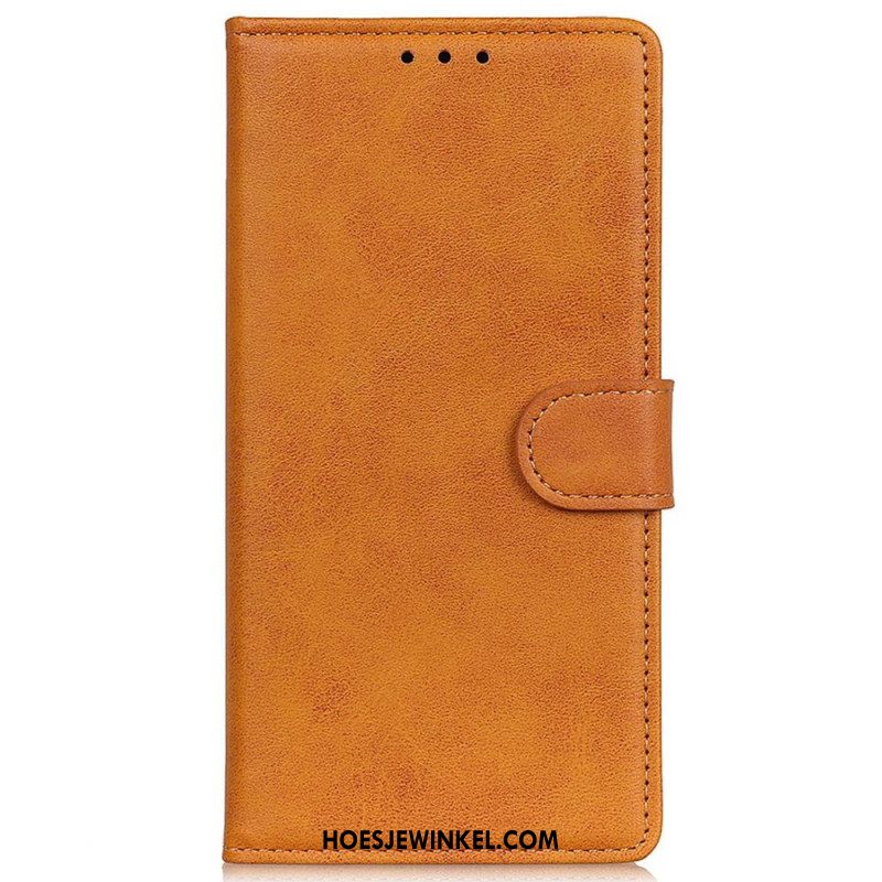 Leren Hoesje Samsung Galaxy S24 Fe Mat Kunstleer Bescherming Hoesje