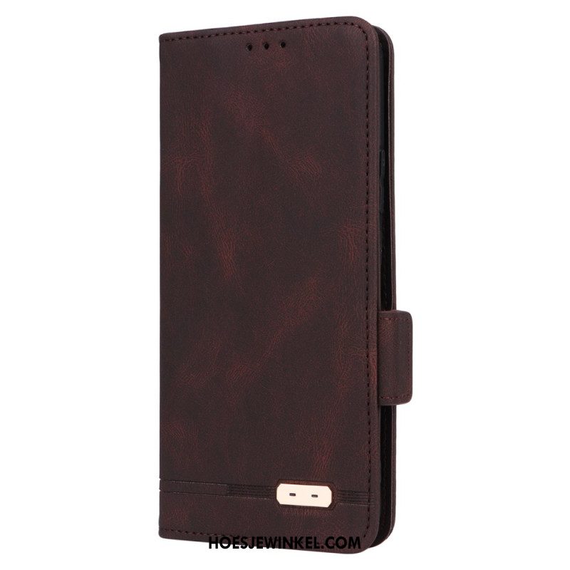 Leren Hoesje Voor Oppo Reno 12 5g Vintagestijl