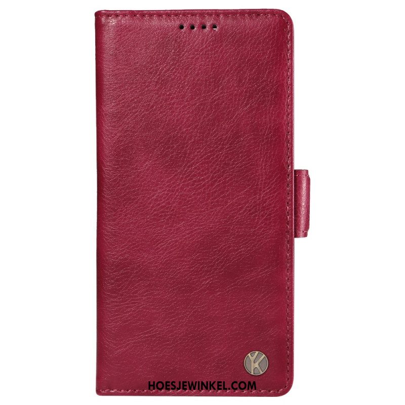 Leren Hoesje Voor Oppo Reno 12 Pro 5g Vintage Yikatu