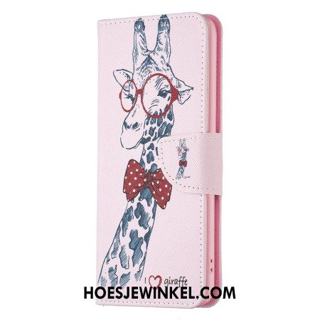 Leren Hoesje Voor Samsung Galaxy A16 5g Intellectuele Giraffe