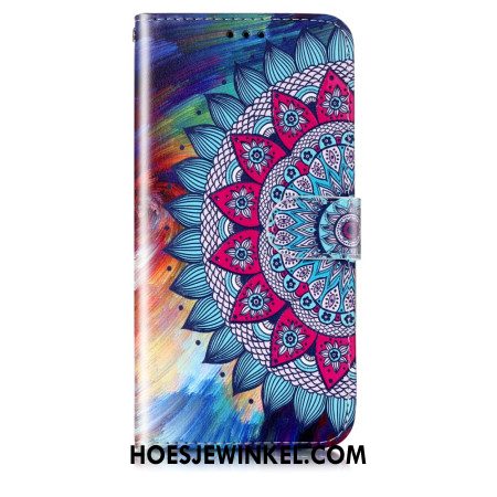 Leren Hoesje Voor Samsung Galaxy S24 5g Mandala-bandpatroon