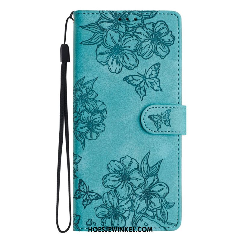 Leren Hoesje Voor Samsung Galaxy S24 Fe Floralie