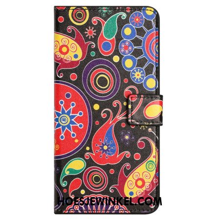 Leren Hoesje Voor Samsung Galaxy S24 Fe Galaxy-patroon