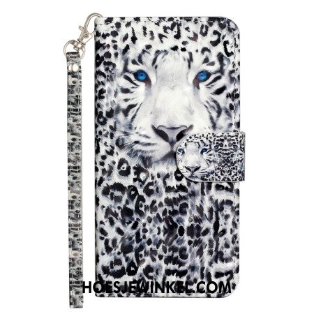 Leren Hoesje Voor Samsung Galaxy S24 Fe Luipaardband