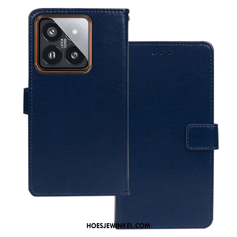 Leren Hoesje Voor Xiaomi 14 Pro Idewei Ledereffect