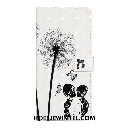 Leren Hoesje Voor Xiaomi 14t Kinderen En Paardenbloemen