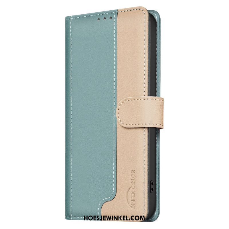 Leren Hoesje Voor Xiaomi 14t Tweekleurige Binfen Kleur