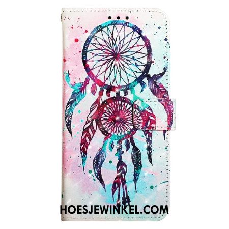 Leren Hoesje Voor Xiaomi Redmi Note 13 4g Aquarel Dromenvanger