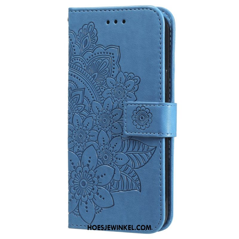 Leren Hoesje Voor Xiaomi Redmi Note 13 4g Stijl Met Bloemenbandjes