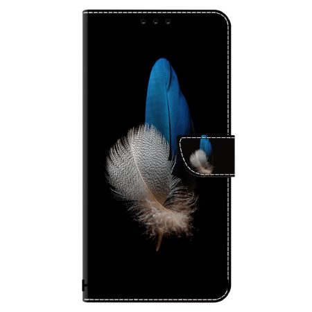 Leren Hoesje Voor Xiaomi Redmi Note 13 5g Twee Veren