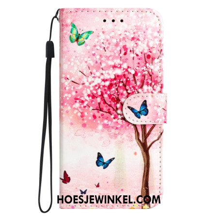 Leren Hoesje Xiaomi 14t Pro Kersenbloesem Bescherming Hoesje