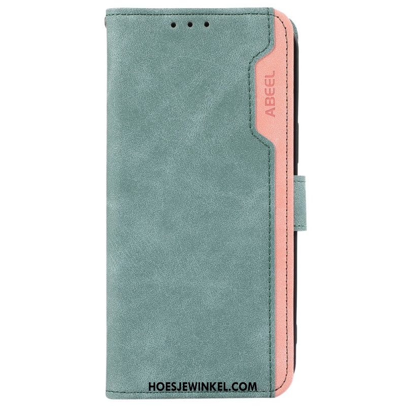 Leren Hoesje Xiaomi 14t Tweekleurige Rfid Bescherming Hoesje