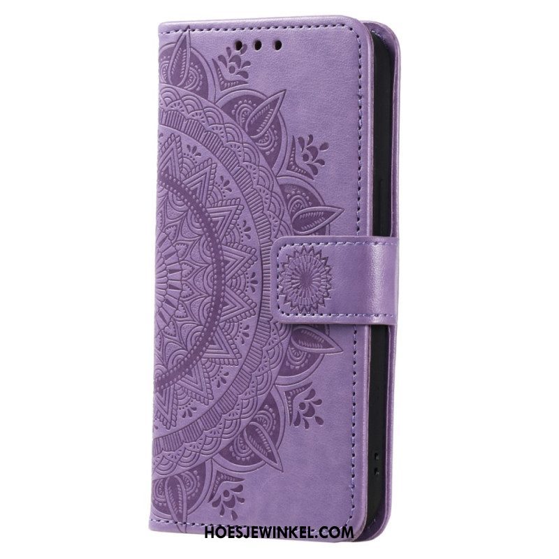 Leren Hoesje voor Xiaomi 13 Mandala Zon Met Lanyard