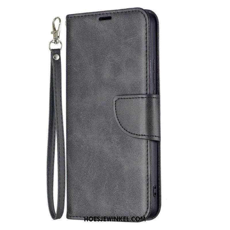 Leren Hoesje voor Xiaomi Redmi Note 11 Pro Plus 5G Gladde Schuine Sluiting