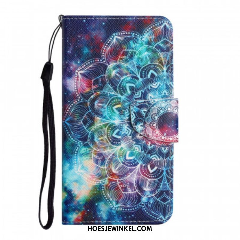 Leren Hoesje voor Xiaomi Redmi Note 11 Pro Plus 5G Met Ketting Flitsende Strappy Mandala