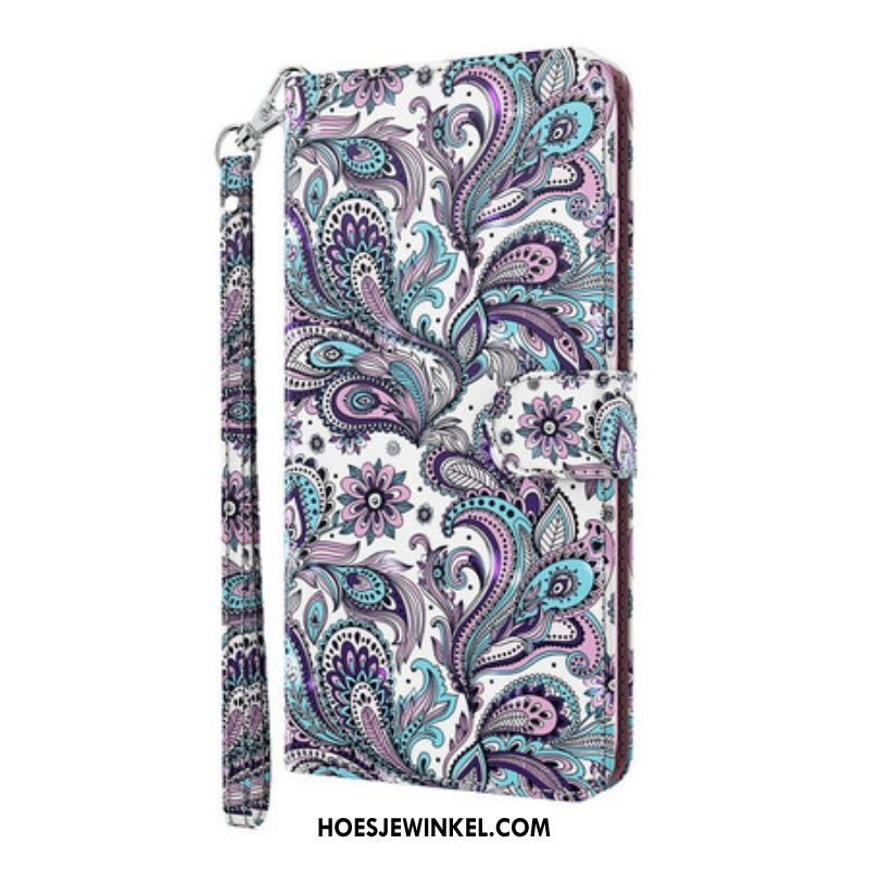 Leren Hoesje voor iPhone 13 Mini Bloemen Patronen