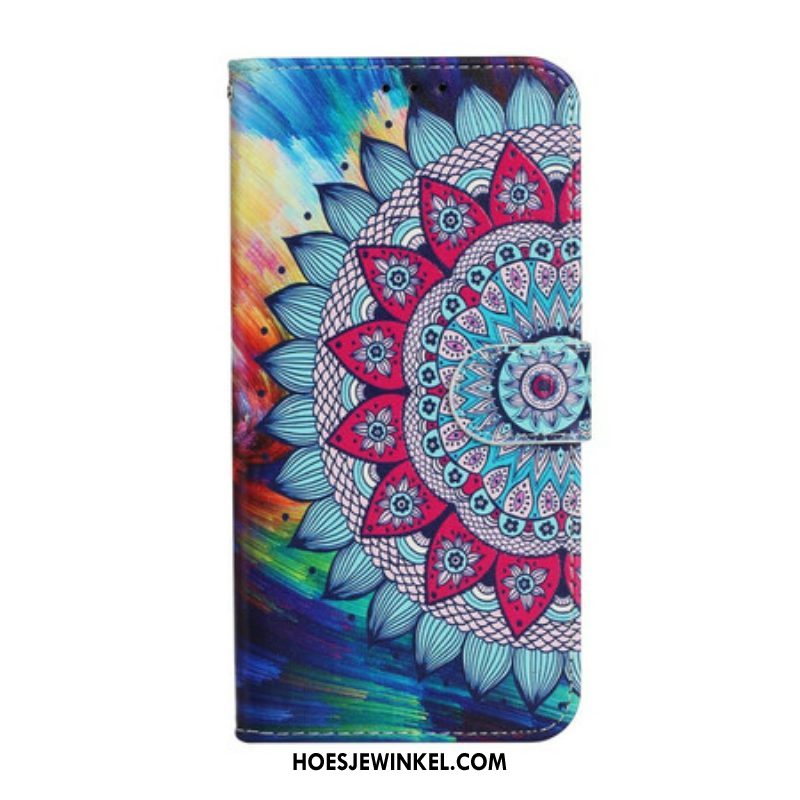 Leren Hoesje voor iPhone 13 Mini Ultra Kleurrijke Mandala