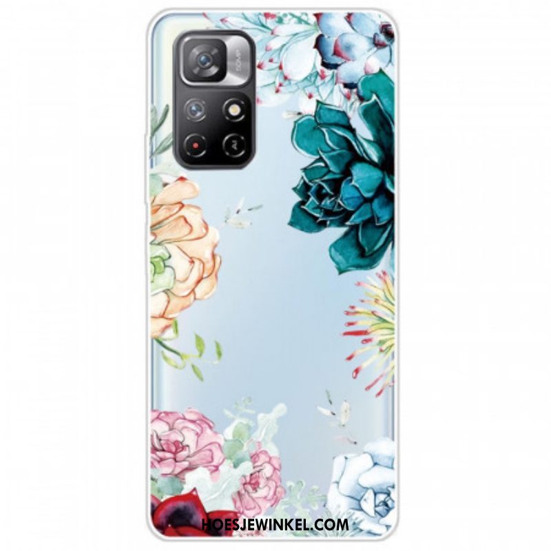 Telefoonhoesje voor Xiaomi Redmi Note 11 Pro Plus 5G Naadloze Aquarel Bloemen