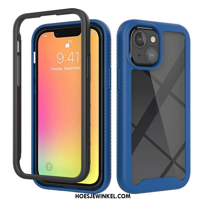 Telefoonhoesje voor iPhone 13 Mini Hybride Ontwerp Siliconen Randen