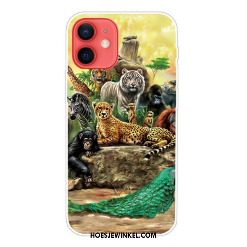 Telefoonhoesje voor iPhone 13 Mini Safari-dieren